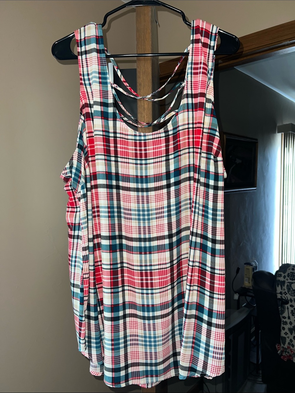 torrid Plaid Tank Top in Red, Teal, Black, White